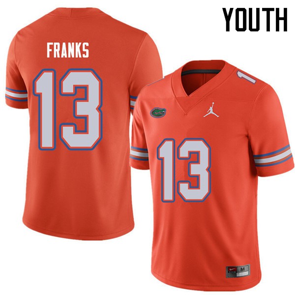 Jordan Brand Youth #13 Feleipe Franks Florida Gators College Football Jerseys Orange